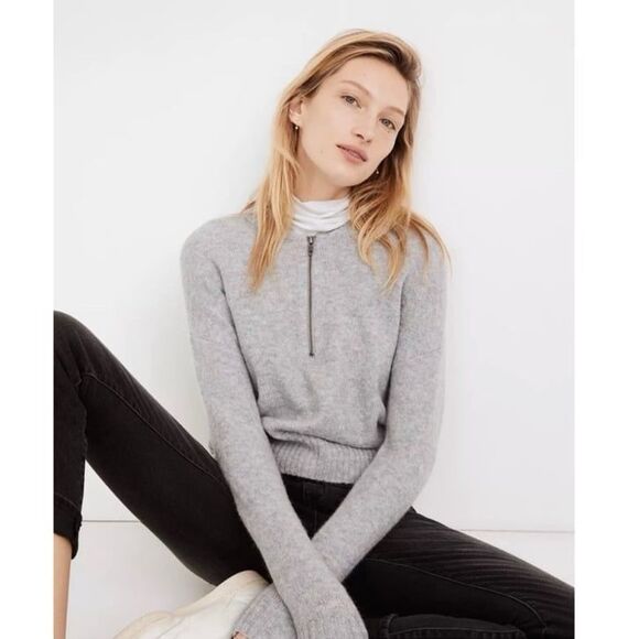 Madewell York Half Zip Pullover Sweater Size Large - Picture 1 of 7